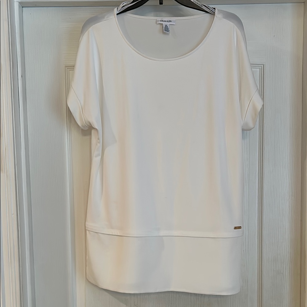 Calvin Klein White Short Sleeve Top